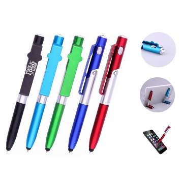 4 In 1 Deformation Pen Foldable Mobile Phone Stand LED Lights